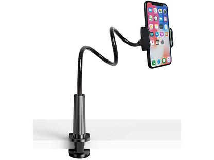 Gooseneck Bed Phone Holder Mount, Flexible Long Arm Clip Clamp for Desk, Bendy Lazy Bracket Bedside Stand, for iPhone 11 Pro Xs Max XR X 8 7 6 Plus Samsung S20 S10 S9 S8 Plus GPS