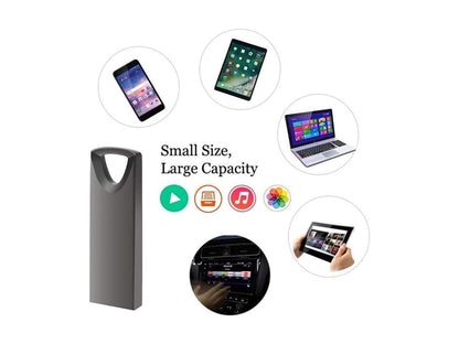 USB Flash Drive 32GB Waterproof USB 2.0 Metal Thumb Drive Memory Stick for Storage and Backup, Black