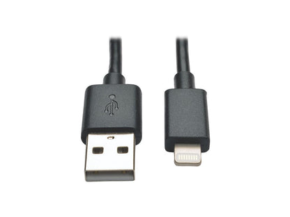 Tripp Lite M100-10N-BK-10 Black MFi Certified Lightning to USB Cable Sync Charge Apple iPhone iPod iPad 10pc