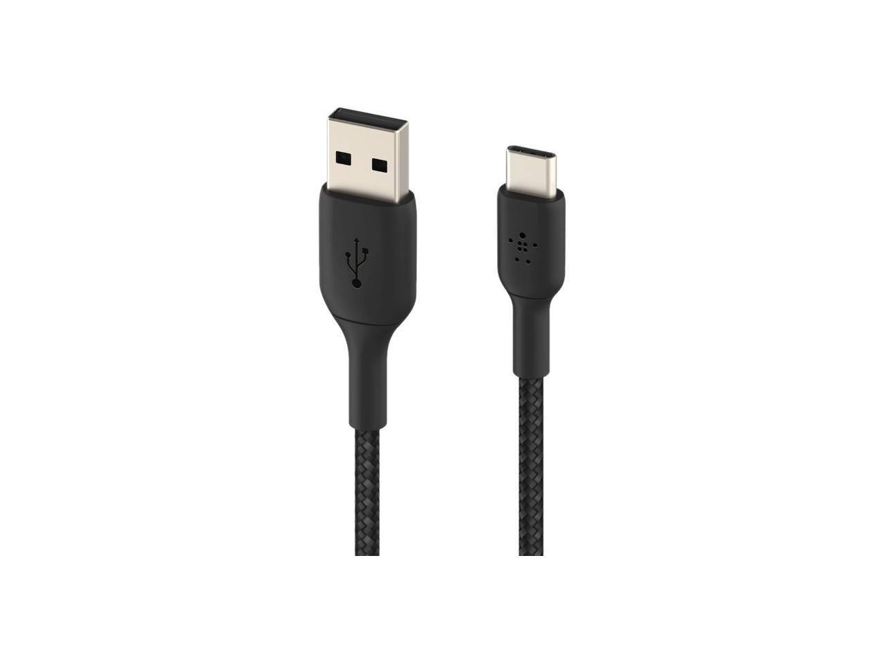 Belkin CAB002bt2MBK Black BOOST CHARGE Braided USB-C to USB-A Cable 6.56 ft. (2.0 m)