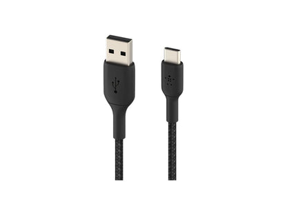 Belkin CAB002bt2MBK Black BOOST CHARGE Braided USB-C to USB-A Cable 6.56 ft. (2.0 m)