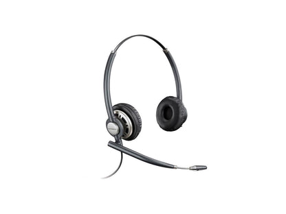 Plantronics HW720 Binaural Headset - Stereo - Wired - Over-the-head - Binaural - Circumaural - Noise Cancelling Microphone - Black