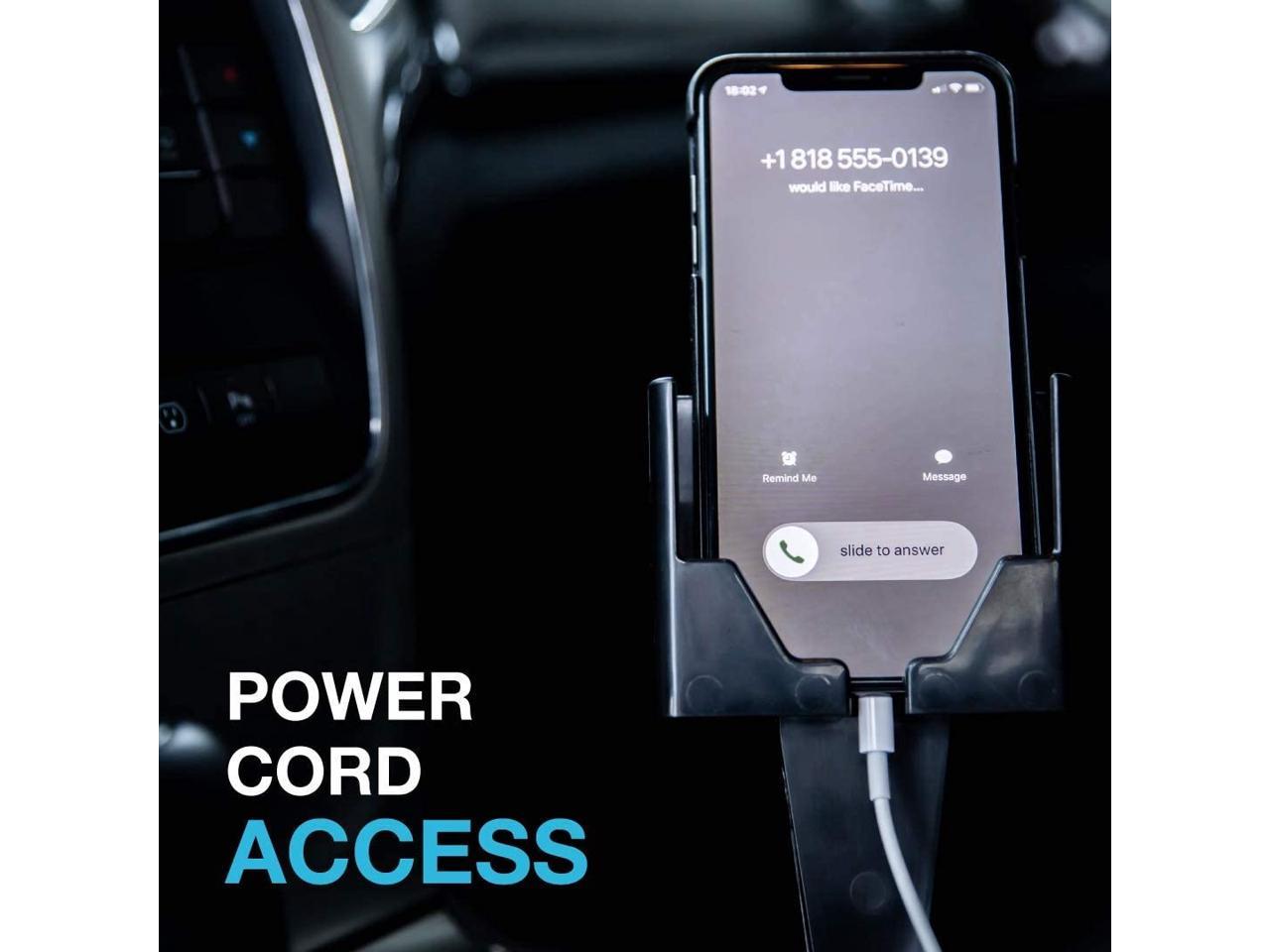 Durable Cell PhoneCar Seat Cup Holder Phone Mount — Patent-Pending Car Accessory – Universal Cell Phone Holder for Car — Black — for All Driversg