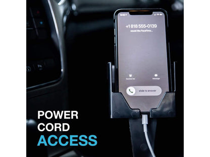 Durable Cell PhoneCar Seat Cup Holder Phone Mount — Patent-Pending Car Accessory – Universal Cell Phone Holder for Car — Black — for All Driversg