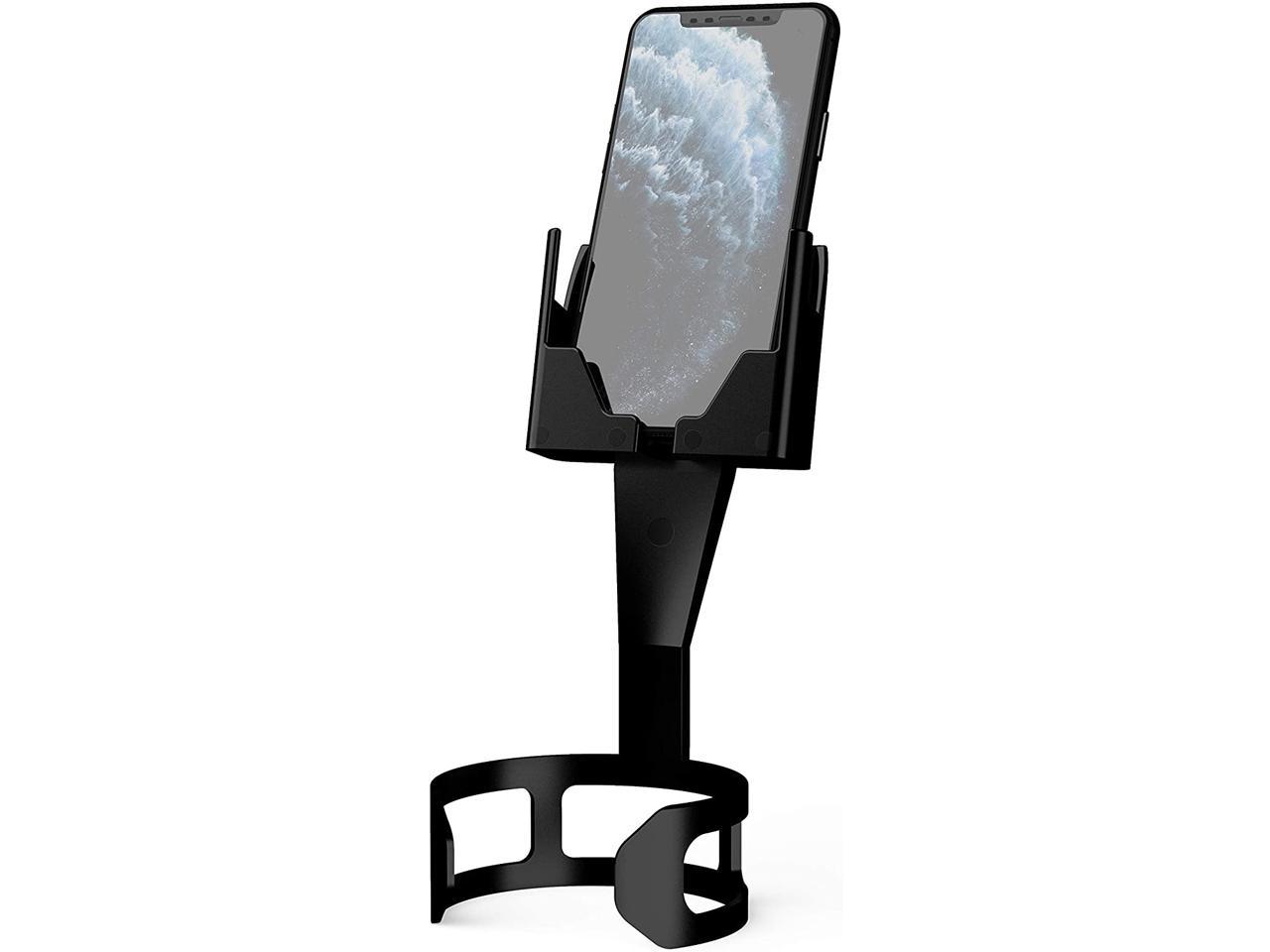 Durable Cell PhoneCar Seat Cup Holder Phone Mount — Patent-Pending Car Accessory – Universal Cell Phone Holder for Car — Black — for All Driversg
