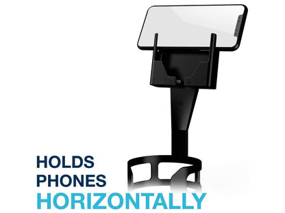 Durable Cell PhoneCar Seat Cup Holder Phone Mount — Patent-Pending Car Accessory – Universal Cell Phone Holder for Car — Black — for All Driversg