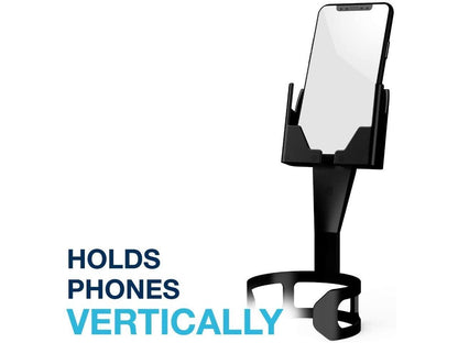 Durable Cell PhoneCar Seat Cup Holder Phone Mount — Patent-Pending Car Accessory – Universal Cell Phone Holder for Car — Black — for All Driversg