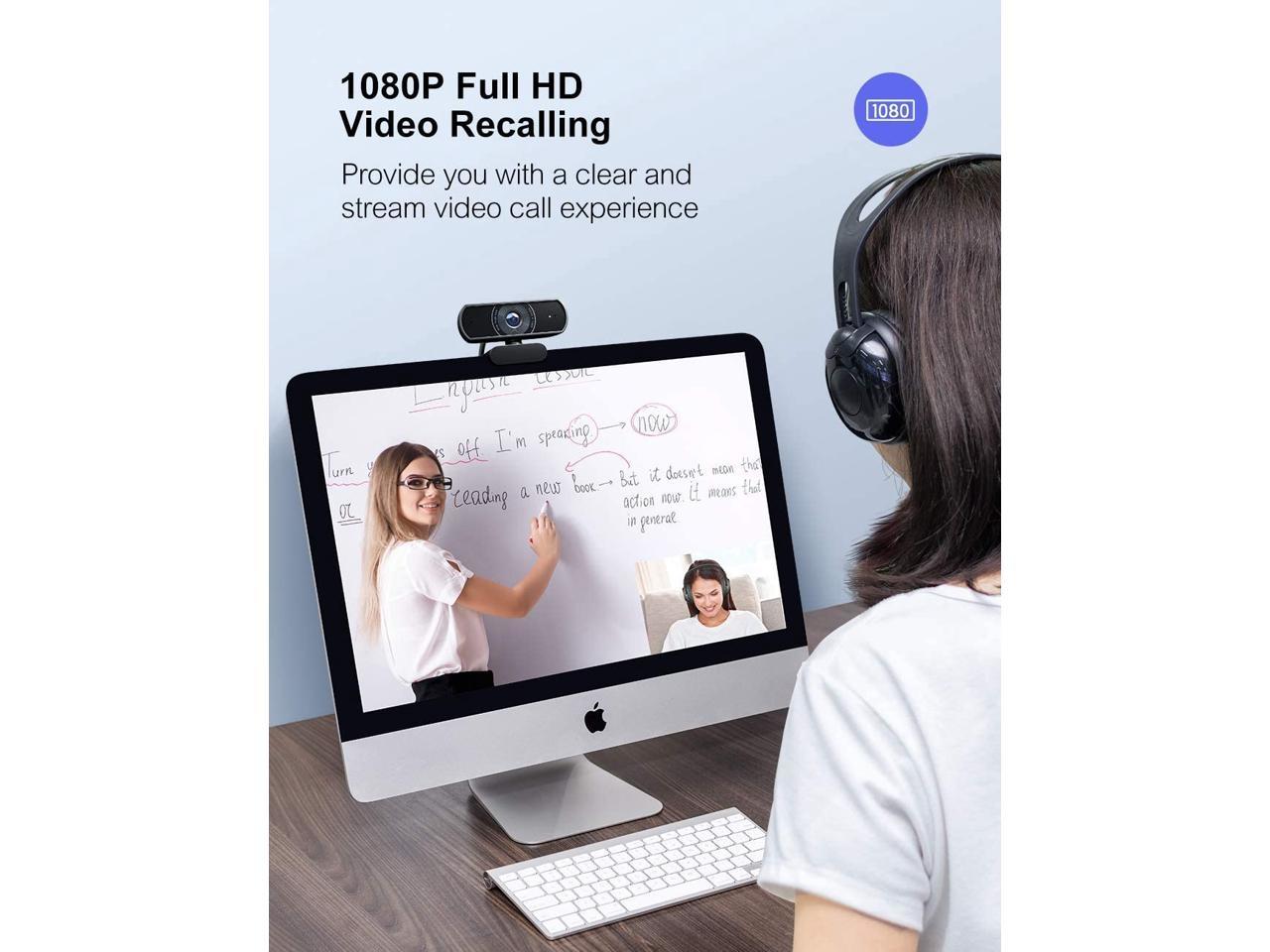 Professional Webcam with Microphone, 1080P HD Webcam Computer Web Camera