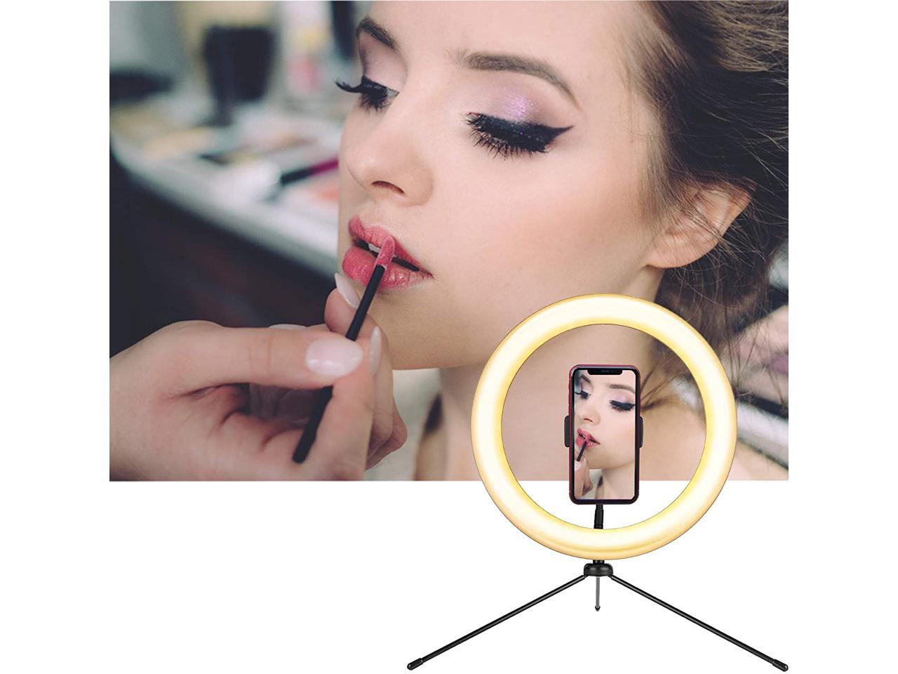 Durable LED Ring Light, 12'' Selfie Ring Light with Tripod Stand (19â€?-65â€?) & Phone Holder, Bluetooth Remote Control and Carry Bag for Video Recording/Live Stream/Makeup/YouTube/Photography/Camera