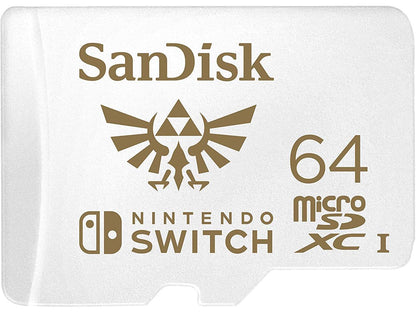 SanDisk 64GB microSDXC UHS-I for Nintendo Switch, Speed Up to 100MB/s (SDSQXAT-064G-GNCZN)