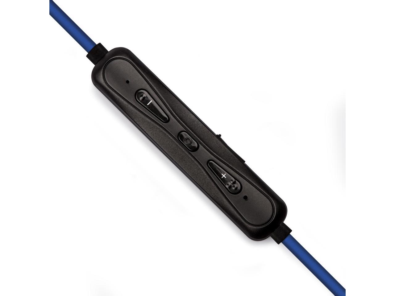 Veho ZB-1 Wireless Bluetooth In-Ear Sports Headphones with Inline Remote Control Microphone, Ear Hook and Flex Anti-Tangle Cable for Apple iPhone, iPad, iPod, Android Smartphone, Blue (VEP-007-ZB1)