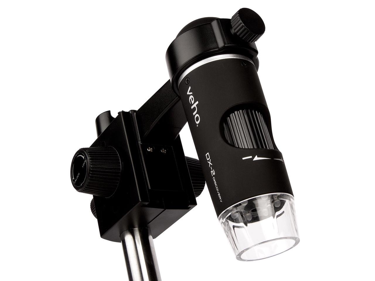 Veho Discovery DX-2 USB Digital Microscope | 5 Mega Pixels | x300 Magnification | Photo/Video Capture & Recording | Up to 2592 x 1944 Resolution | 8 LED's | Adjustable stand (VMS-007-DX2)