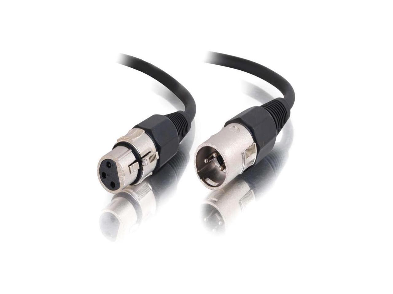 C2G 40061 Pro-Audio XLR Male to XLR Female Cable, Black (25 Feet, 7.62 Meters)