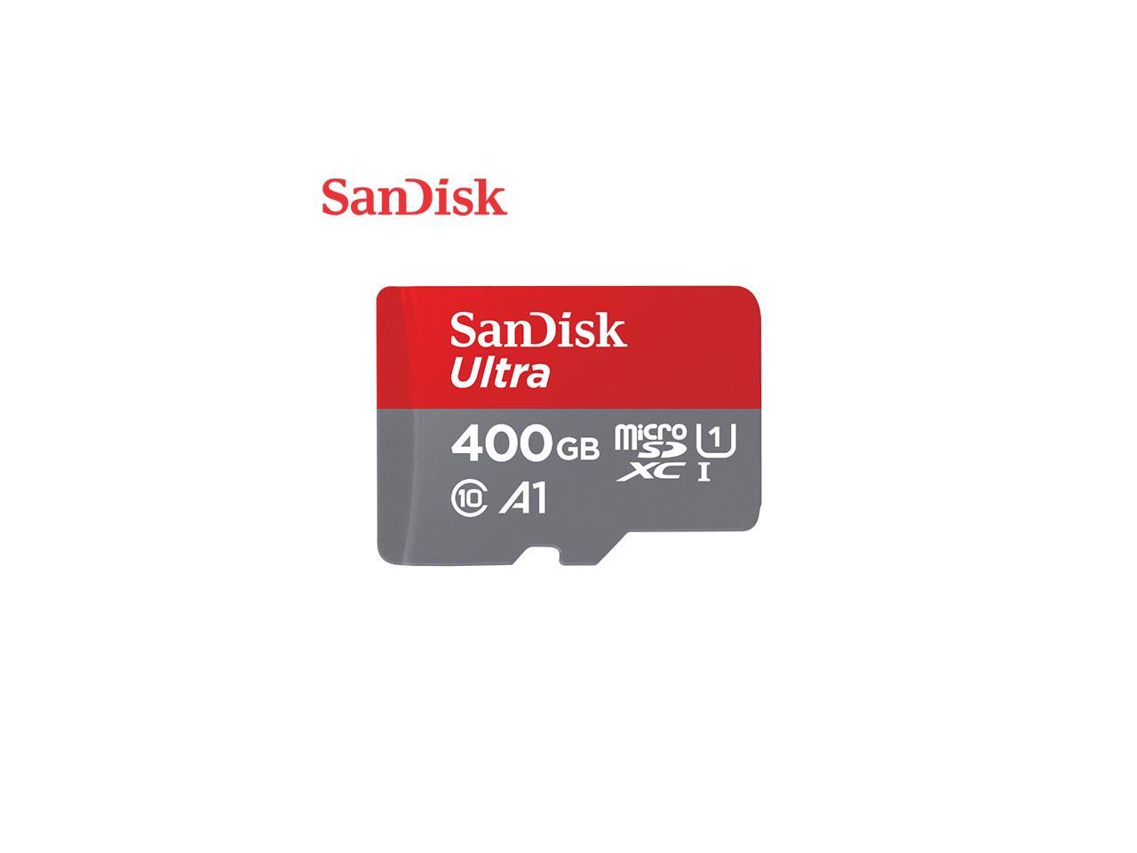 SanDisk 400GB Ultra microSDXC A1 UHS-I/U1 Class 10 Memory Card with Adapter, Speed Up to 120MB/s (SDSQUA4-400G-GN6MA)
