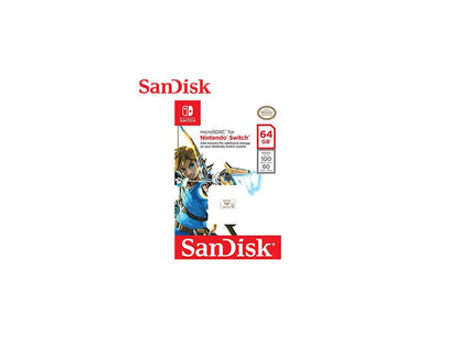 SanDisk 64GB microSDXC UHS-I for Nintendo Switch, Speed Up to 100MB/s (SDSQXAT-064G-GNCZN)