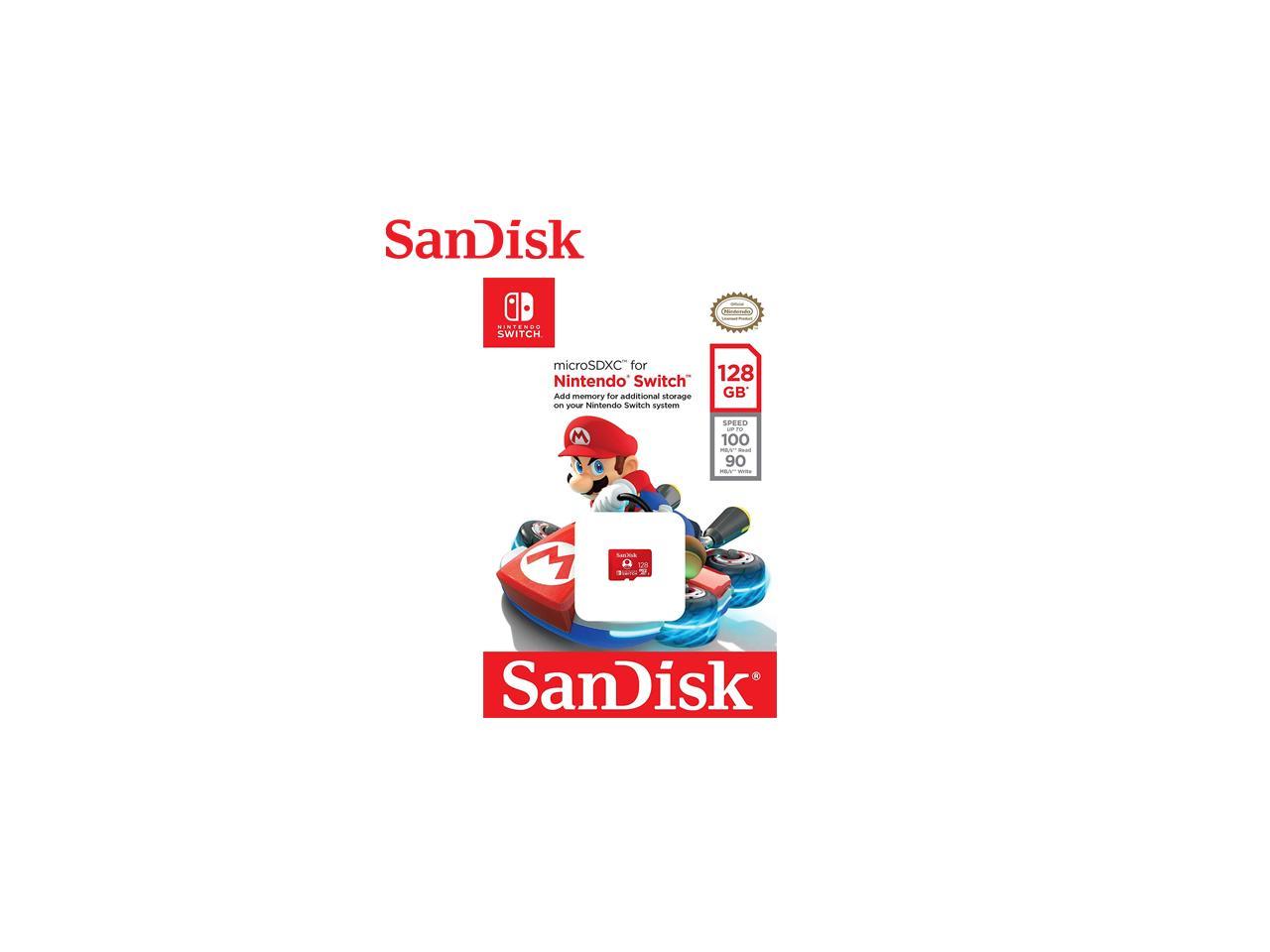 SanDisk 128GB microSDXC UHS-I for Nintendo Switch, Speed Up to 100MB/s (SDSQXAO-128G-GNCZN)