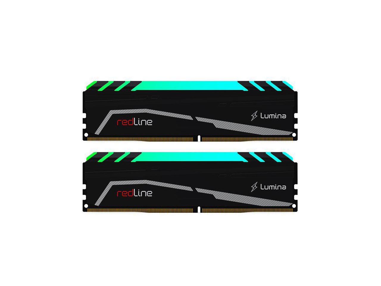 Mushkin 64GB (2X32GB) Redline Lumina DDR4-3200 PC4-25600 3200MHz 14-18-18-38 Desktop Memory Model MLA4C320EJJP32GX2