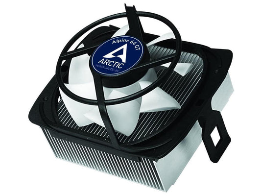 ARCTIC Alpine 64 GT - CPU Cooler for Quietness, Supports AMD AM4, AM3(+), AM2(+),…, Ultra-Quiet 80 mm PWM Fan - Black, White