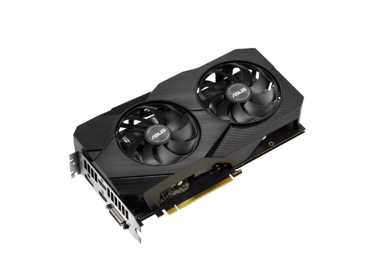 ASUS Dual GeForce RTX 2060 EVO OC Edition 12GB GDDR6 features two powerful Axial-tech fans for AAA gaming performance and ray tracing Graphics Card (DUAL-RTX2060-O12G-EVO)