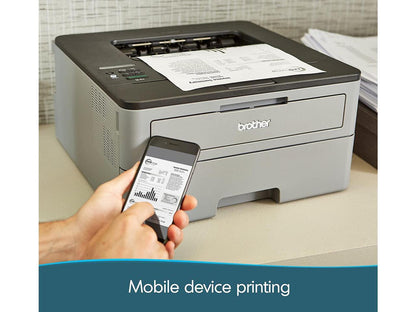 Brother HL-L2350DW Compact Monochrome Laser Printer with Wireless Printing and Duplex Two-Sided Printing, with AHAGHUG Printer Cable