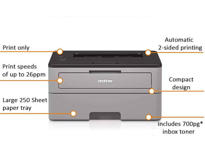 Brother HL-L2300D Monochrome Laser Printer with Duplex Printing