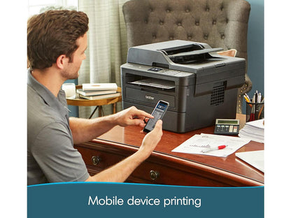 Brother Compact Monochrome Laser All-in-One Multi-function Printer, MFCL2750DWXL, Up to Two Years of Printing Included