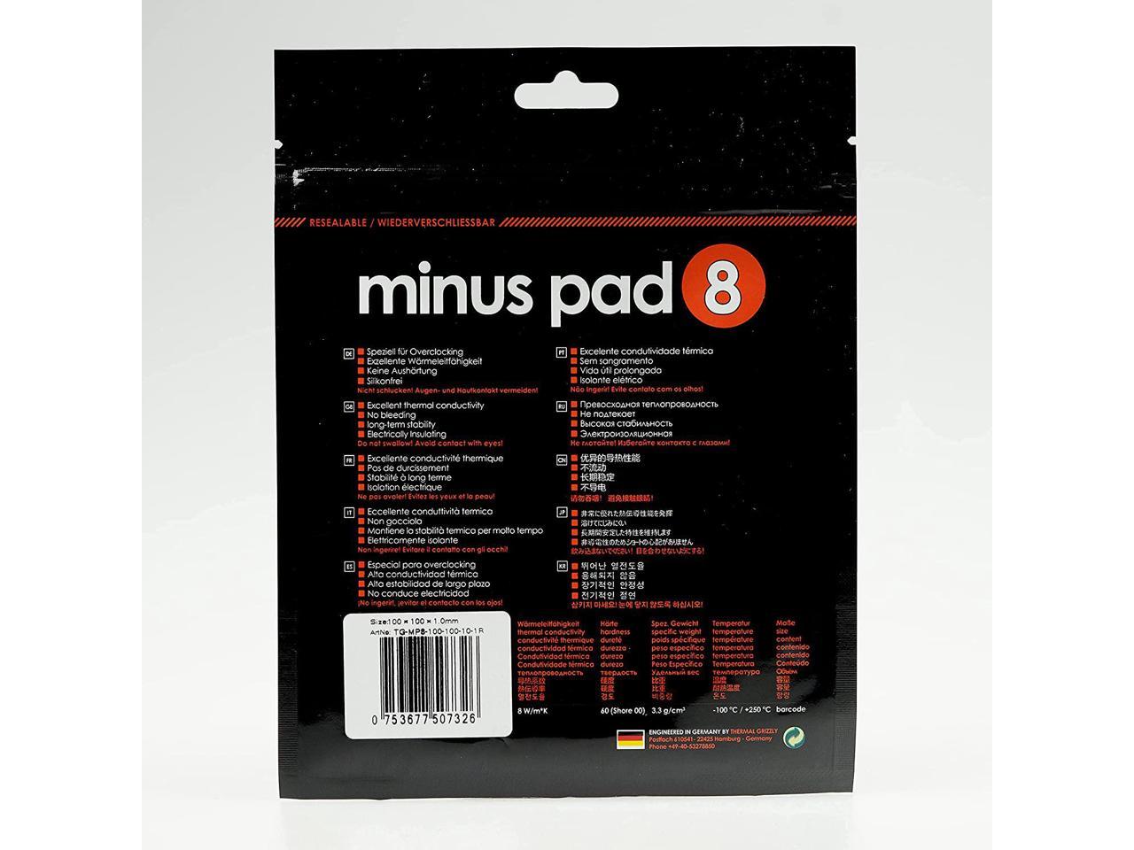Thermal Grizzly Minus Pad 8 (Thermal Pad) 100x100x1.0mm
