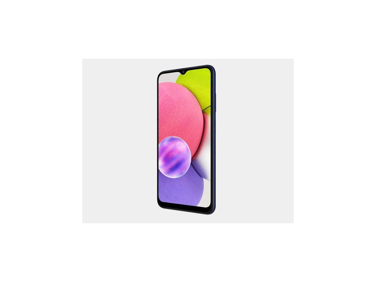 Samsung Galaxy A03s (A037M) 64GB Dual SIM, GSM Unlocked, (CDMA Verizon/Sprint/Boost Not Supported) Smartphone Latin American Version No Warranty (Blue)