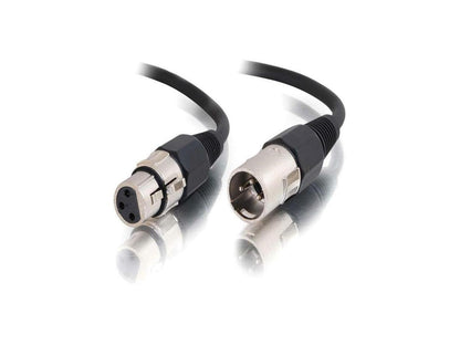 C2G 40061 Pro-Audio XLR Male to XLR Female Cable, Black (25 Feet, 7.62 Meters)