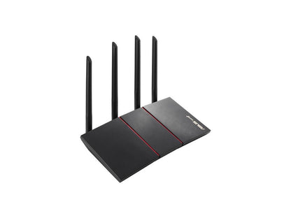ASUS RT-AX55 AX1800 Dual Band WiFi 6 Gigabit Router, 802.11ax, Lifetime internet security, Parental Control, Mesh WiFi support, MU-MIMO, OFDMA, 4 Gigabit LAN Ports, Beamforming