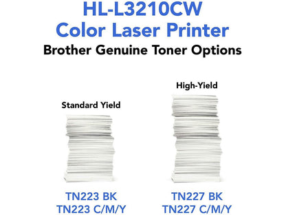 Brother HL-L3210CW Compact Digital Color Printer Providing Laser Printer Quality Results with Wireless