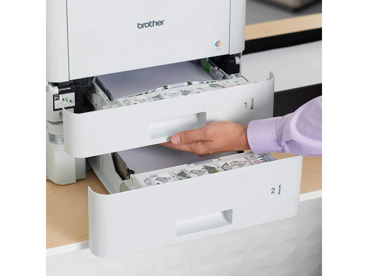 Brother Business Color Laser Printer, HL-L8360CDWT, Wireless Networking, Automatic Duplex Printing, Mobile Printing, Cloud Printing