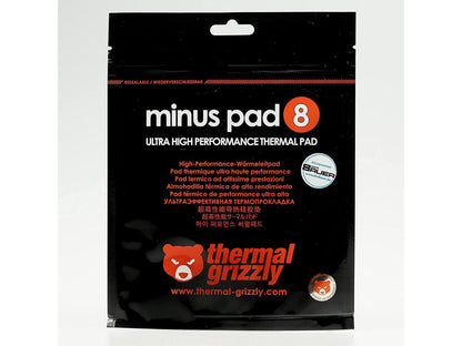 Thermopad Thermal Grizzly Minus Pad 8 - Silicone, Self-Adhesive, Thermally Conductive Thermal Pad - Conducts Heat and Cools The Heating Elements of The Computer or Console (120 × 20 × 0,5 mm, 2 Units)