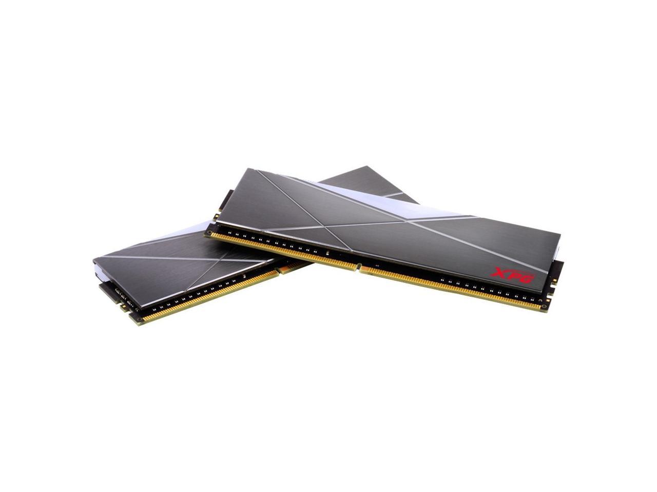 XPG SPECTRIX D50 RGB Desktop Memory: 16GB (2x8GB) DDR4 3200MHz CL16 GREY