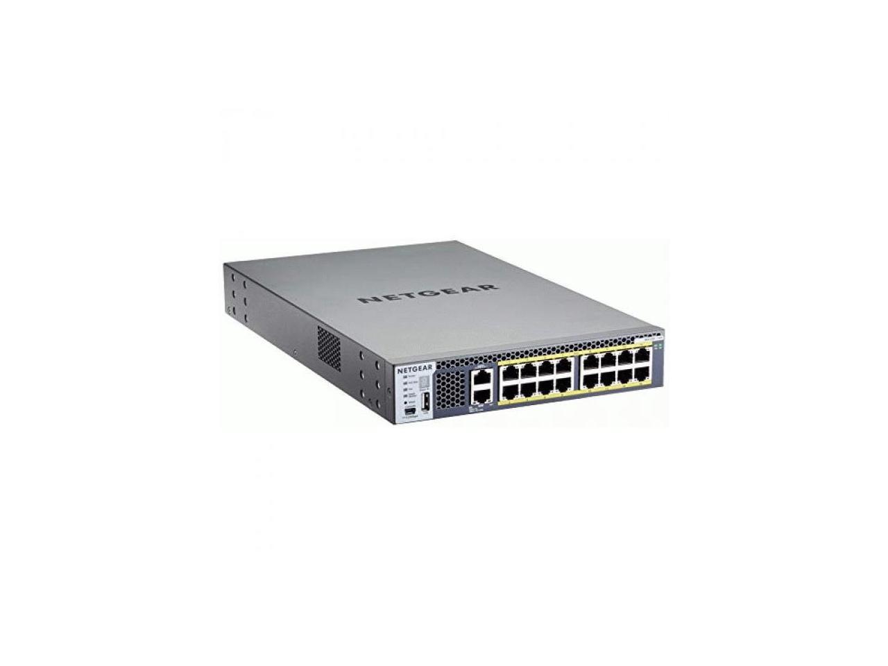 Netgear XSM4316PA Ethernet Switch - 16 Ports - Manageable - 3 Layer Supported - Twisted Pair - 1U High - Rack-mountable XSM4316PA-100NES