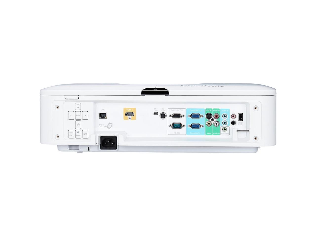 ViewSonic PG800HD 1920 x 1080 5000 lumens DLP 1080p HDMI Networkable Projector with Lens Shift 50,000:1 RJ45