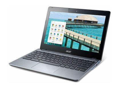 Acer chromebook C720-2844, 1.40 GHz Intel Celeron, 4GB DDR3 RAM, 16GB SSD Hard Drive, Chrome, 11" Screen (Grade B)