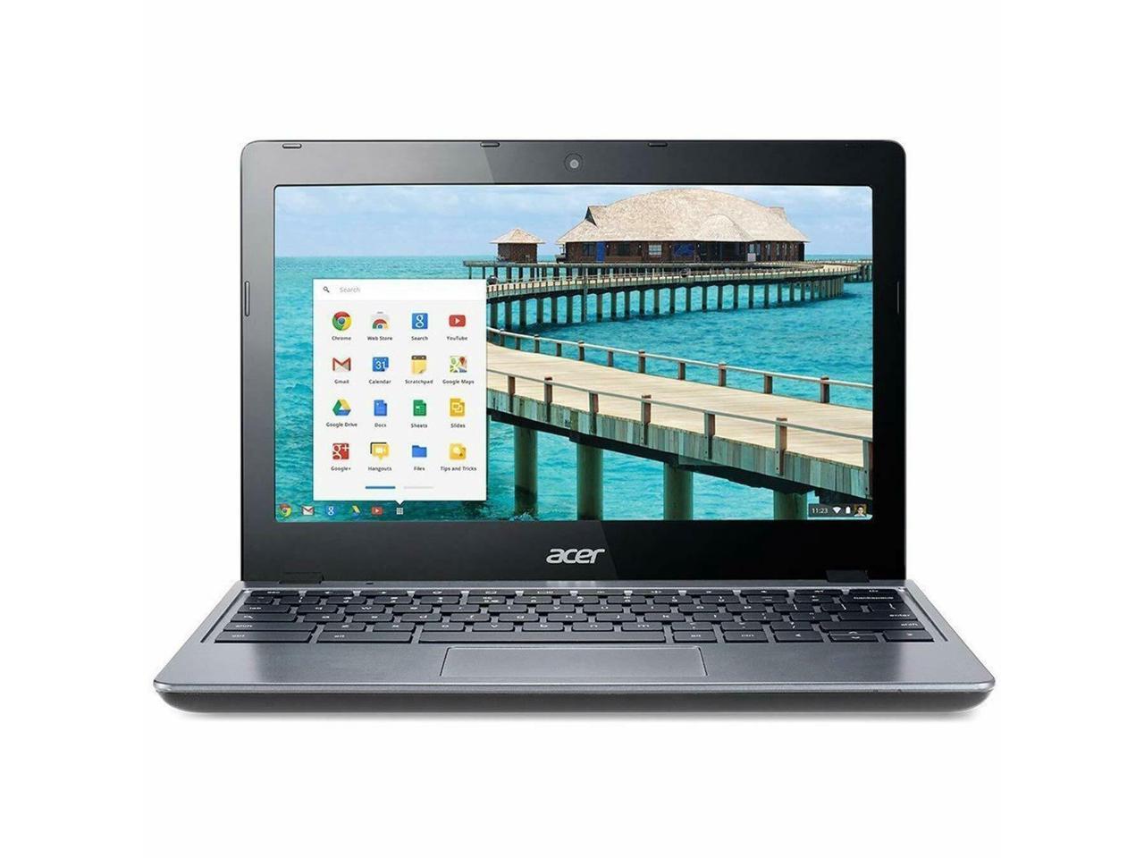 Acer Chromebook C720-2844, 1.40 GHz Intel Celeron, 4GB DDR3 RAM, 16GB SSD Hard Drive, Chrome, 11" Screen (Grade B)