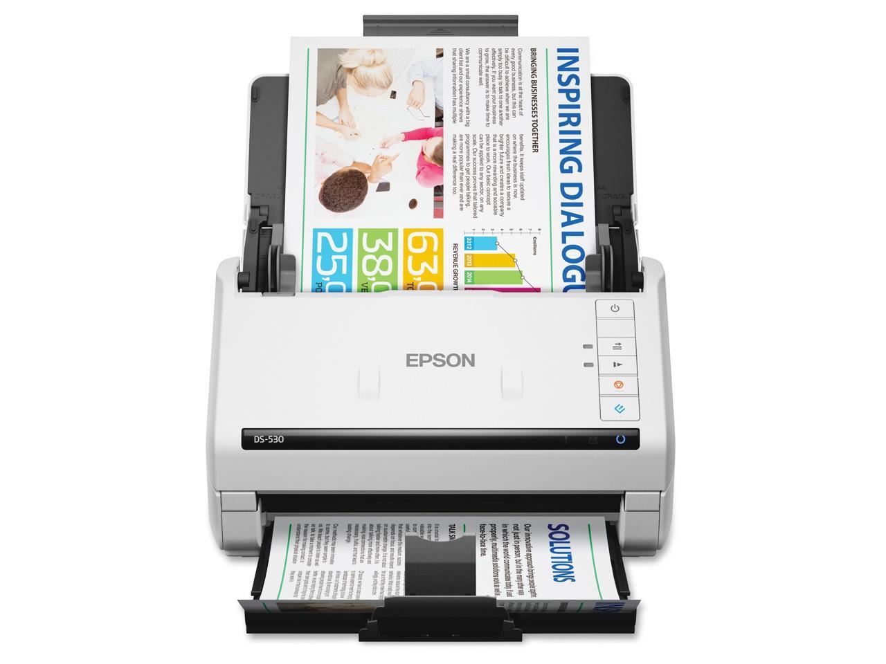 EPSON B11B236201 DS-530 - DOCUMENT SCANNER - DESKTOP - 35 PPM/70 IPM: 300 DPI BLACK & WHITE, COLO