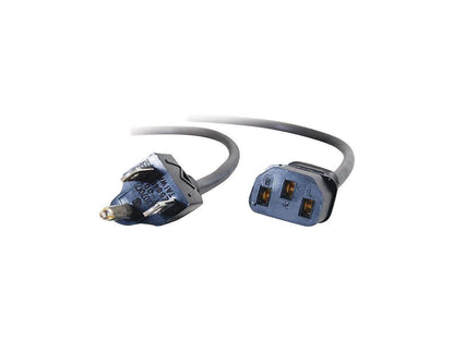 C2G 03130 18 AWG Universal Power Cord - NEMA 5-15P to IEC320C13, TAA Compliant, Black (6 Feet, 1.82 Meters)