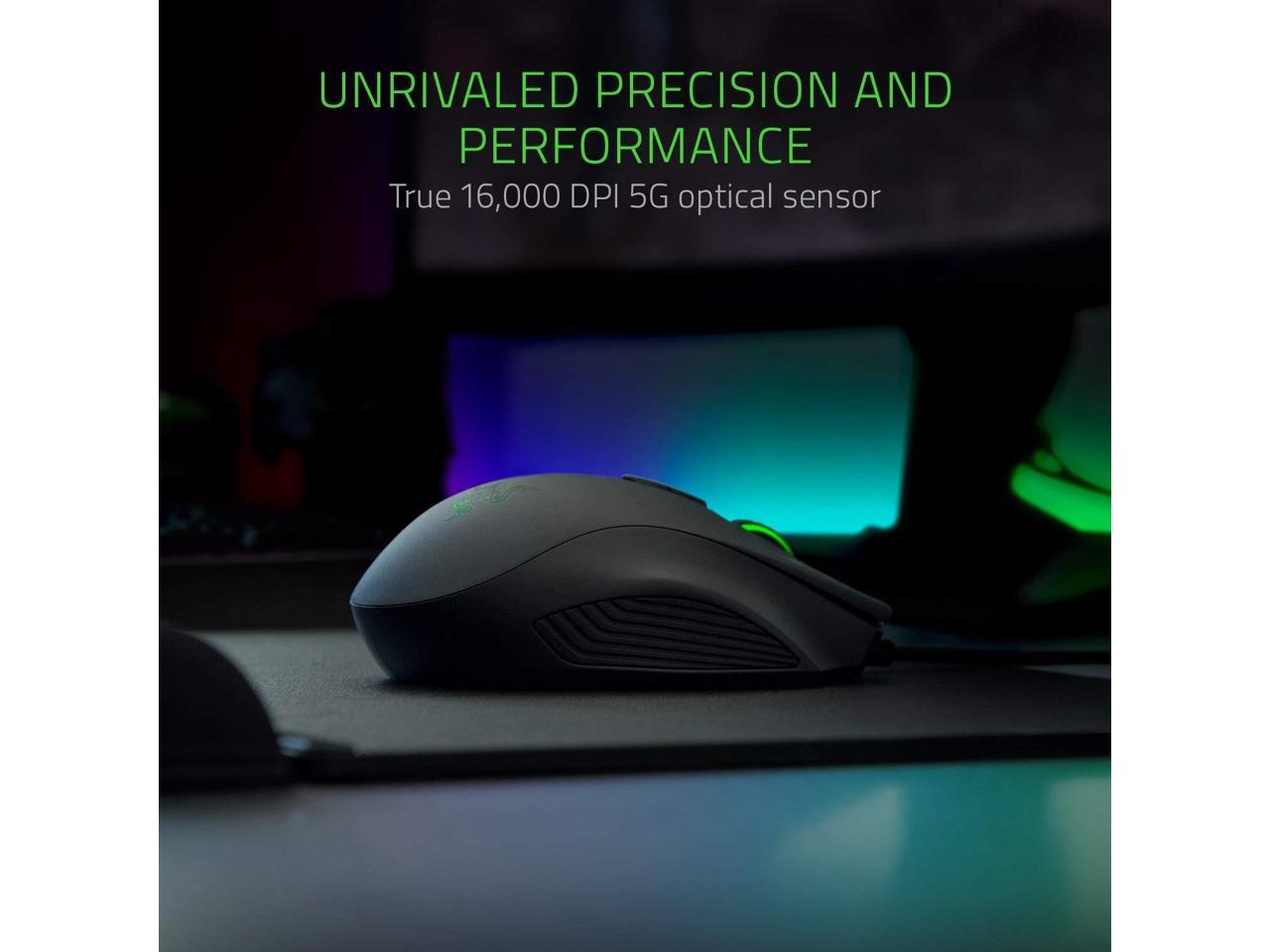 Razer Naga Trinity MOBA / MMO Gaming Mouse - 16,000 DPI 5G Optical Sensor