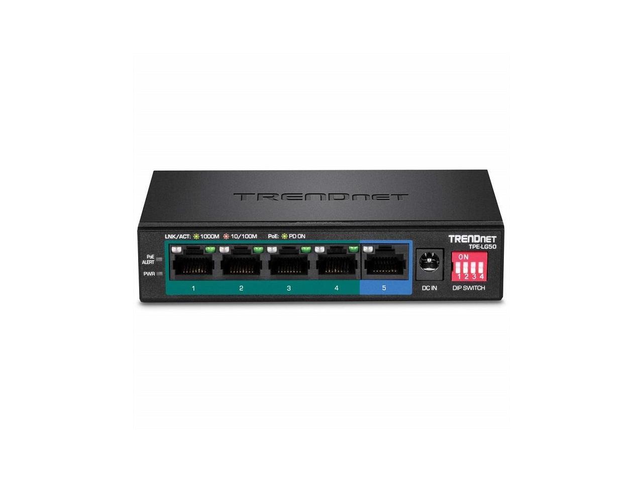 TRENDnet TPE-LG50 (v1.0R) 5-Port Gigabit Long Range PoE+ Switch