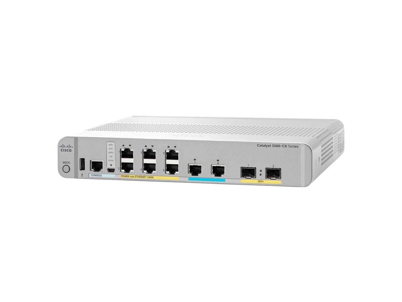 Cisco 3560-CX Switch 6 GE PoE+, 2 MultiGE PoE+, uplinks: 2 x 10G SFP+, IP Base