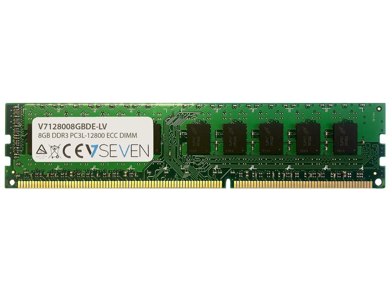 V7 8GB (1 x 8GB) 1600 MHz CL11 ECC DDR3 Memory (V7128008GBDE-LV)