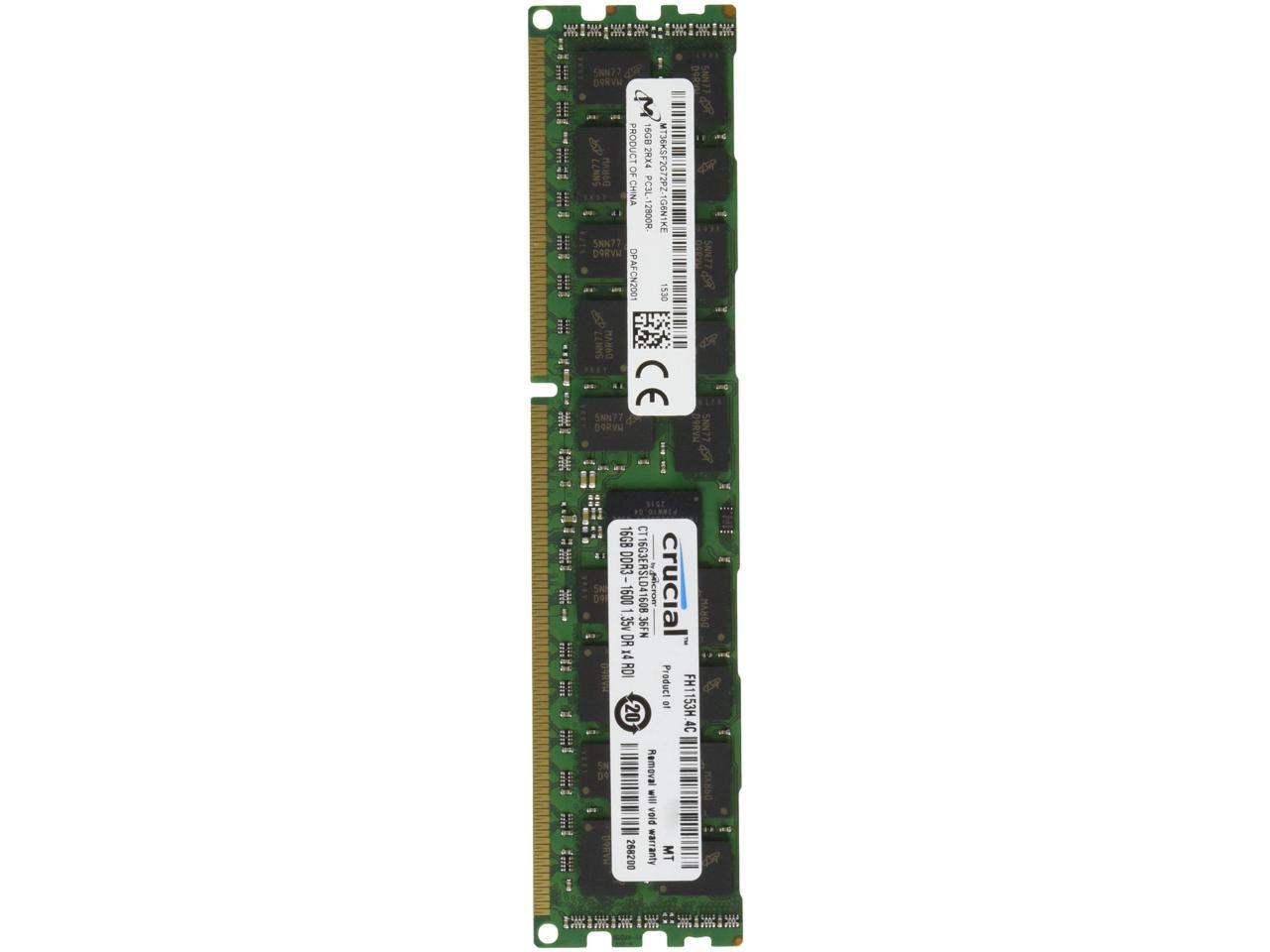 CRUCIAL BY MICRON - DRAM CT16G3ERSLD4160B 16GB PC3-12800 1600MHZ DDR3