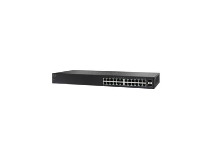 CISCO SG110-24-UK Unmanaged 24 Ports Ethernet Switch - 2 Layer Supported, Rack-mountable