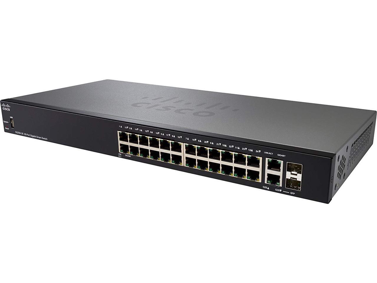 Cisco Sg250-26Hp 26-Port Gigabit Poe Smart Switch