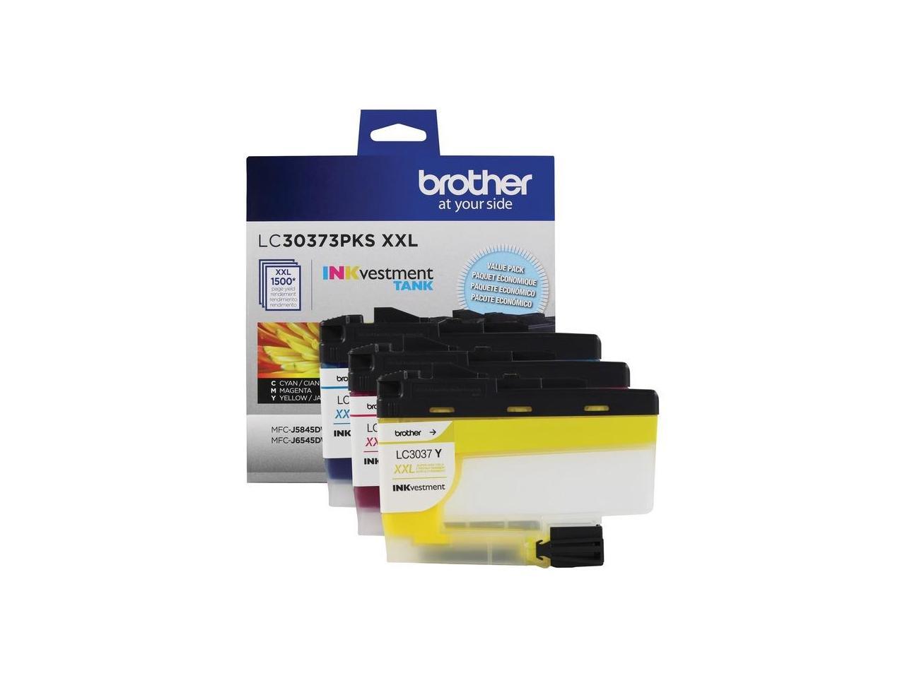 Brother LC30373PKS INKvestment Tank Super High Yield 3 Pack of Color Ink (C/M/Y) Cyan/Magenta/Yellow