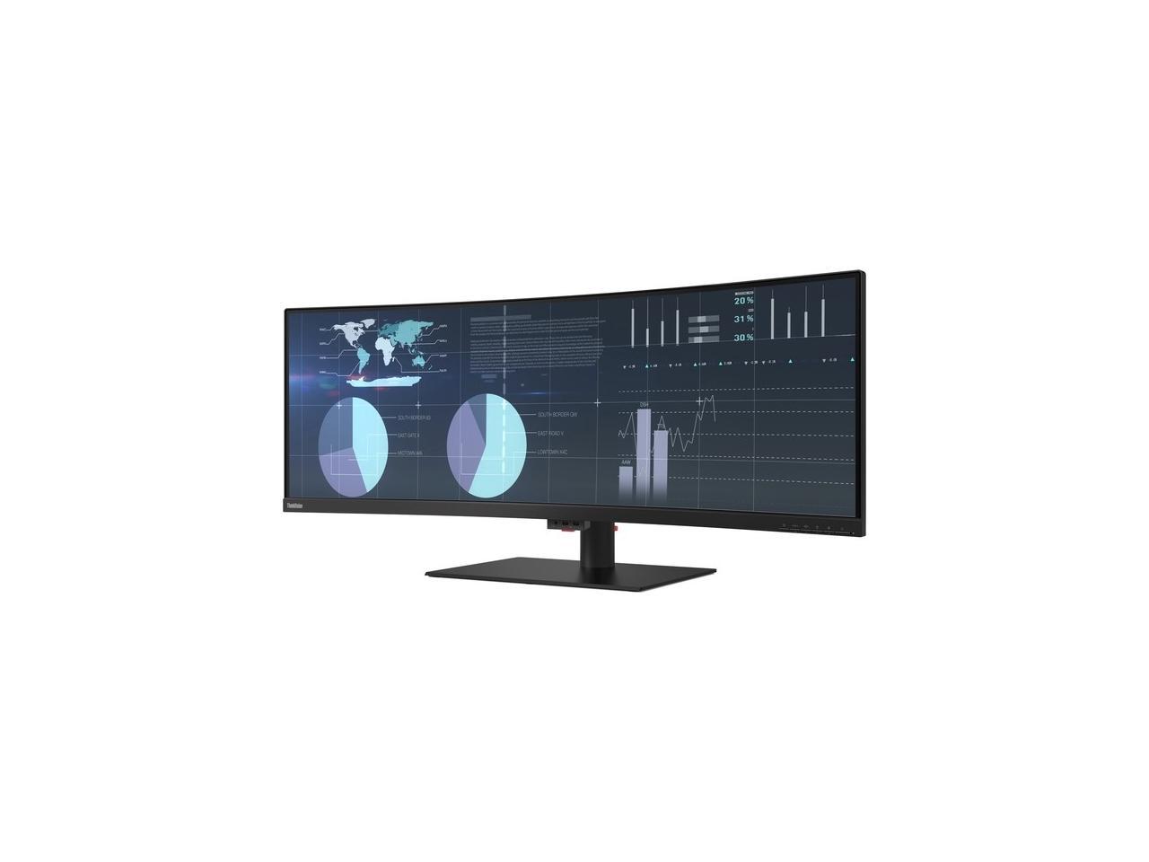 Lenovo ThinkVision P44w-10 43.4" WQUXGA WLED LCD Monitor - 32:10 - Raven Black - 61D5RAR1US