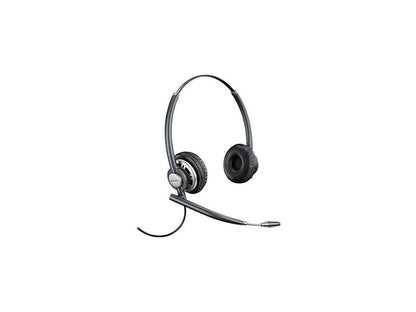 Plantronics HW720 Binaural Headset - Stereo - Wired - Over-the-head - Binaural - Circumaural - Noise Cancelling Microphone - Black